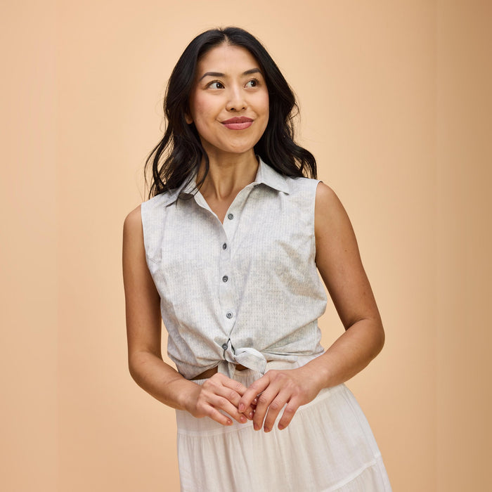 Women's Enthusiast 4-Way Stretch Printed Sleeveless Outdoor Shirt