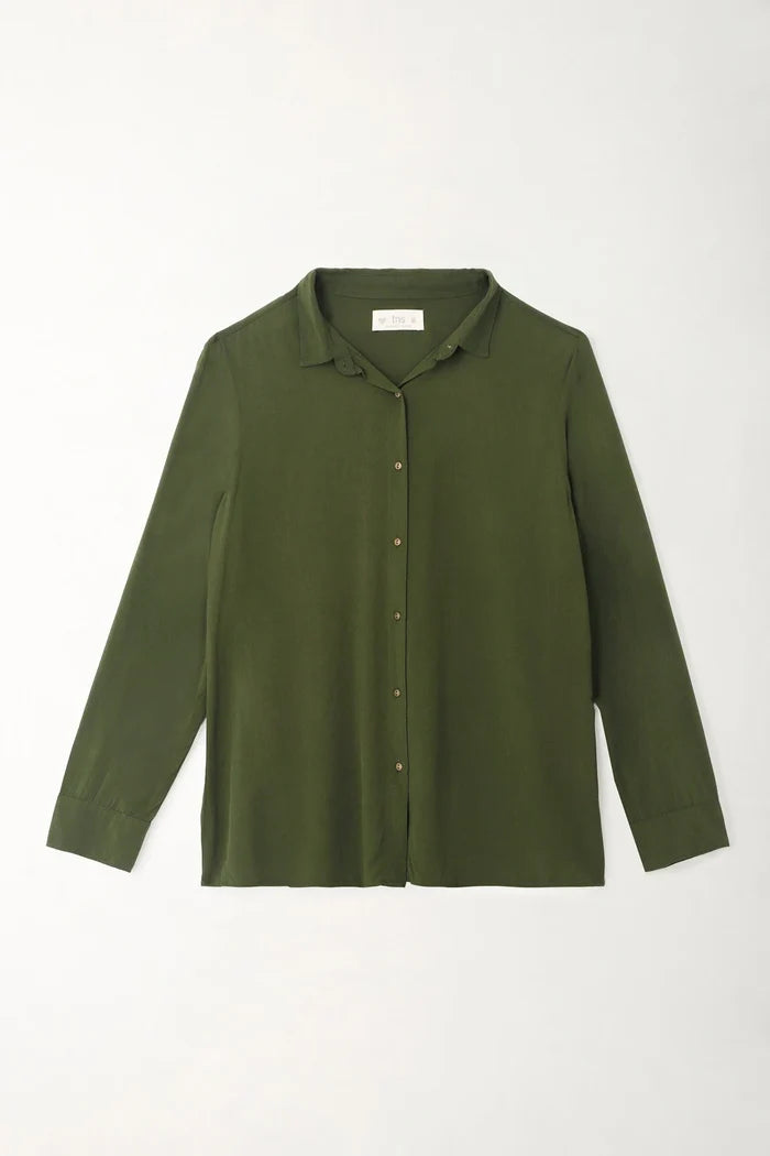 Women's Green Long Sleeve Shirt