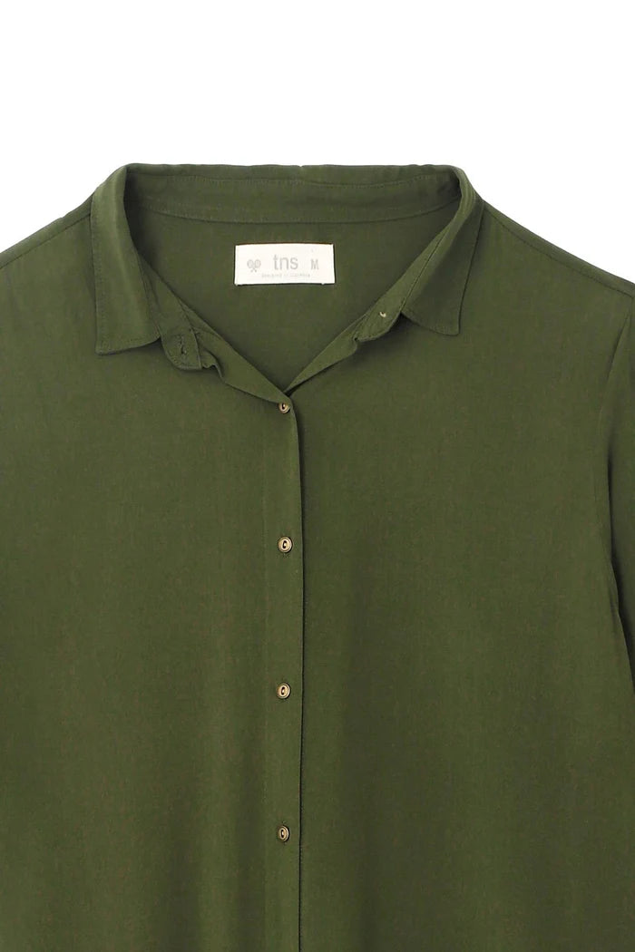 Women's Green Long Sleeve Shirt