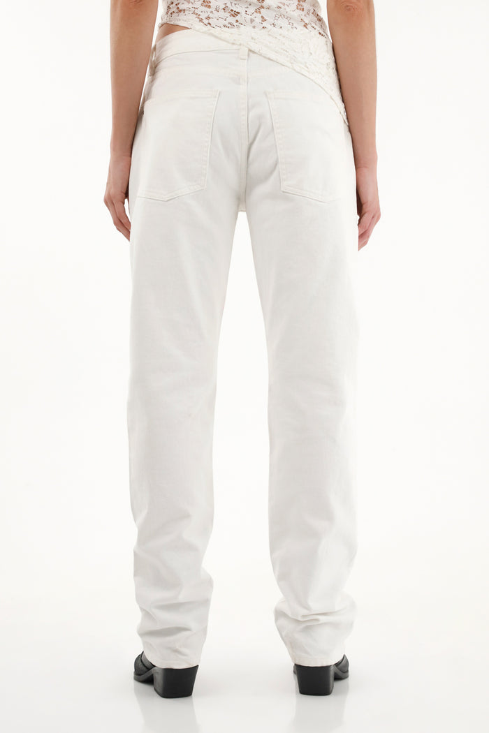 Women's High-Waisted Frayed Hem Jeans