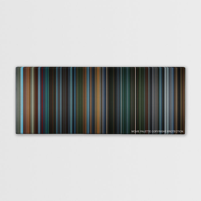 X2: X-Men United color palette canvas print: thousands of thin vertical stripes of color