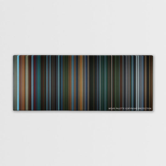 X2: X-Men United color palette canvas print: thousands of thin vertical stripes of color