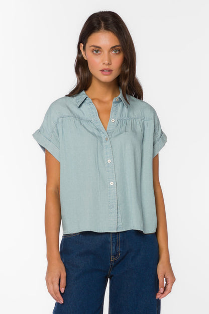 Xander Catalina Sky Shirt - Tops - Velvet Heart Clothing