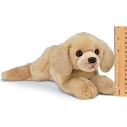 Yellow Labrador Retriever Plush Stuffed Dog Tanner Measuring Vertically
