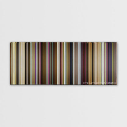 Yesterday color palette canvas print: thousands of thin vertical stripes of color