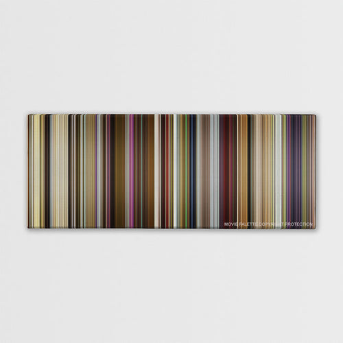 Yesterday color palette canvas print: thousands of thin vertical stripes of color
