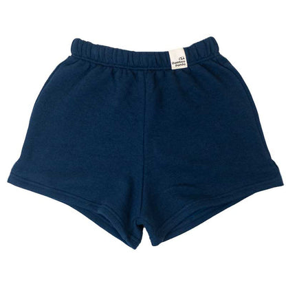 Bamboo Panda Kids Fleece Shorts Navy