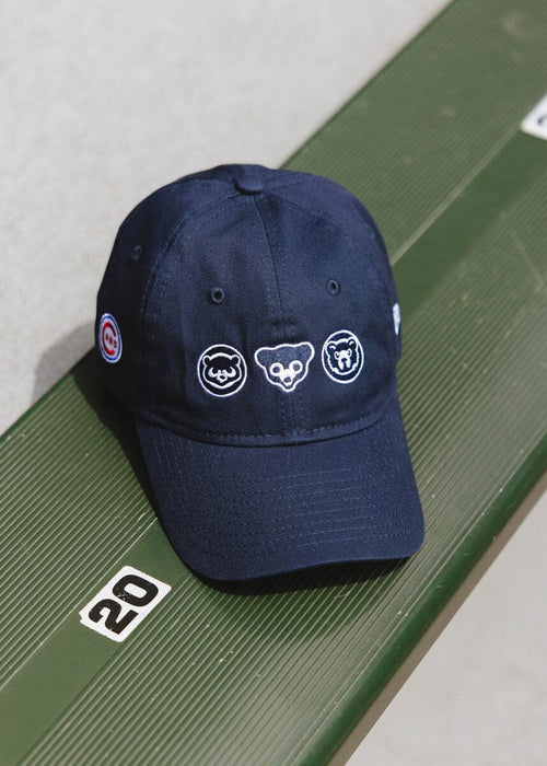 Youth Chicago Cubs Bears Dad Hat - Navy