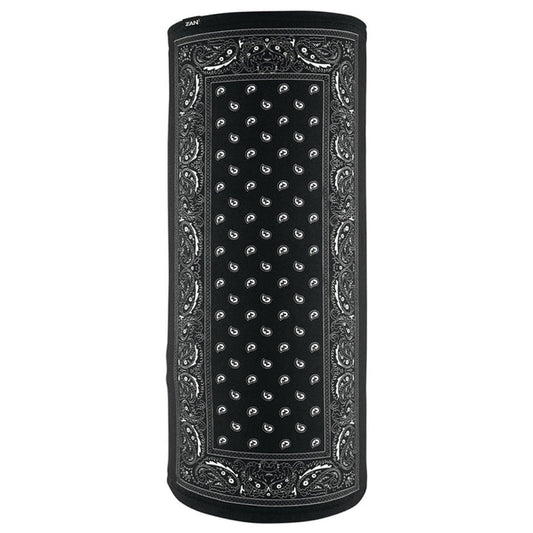 ZAN Headgear Sportflex® UPF50+ Midweight Polyester Motley Tube Gaiters & Masks Zan Headgear Black Paisley OS